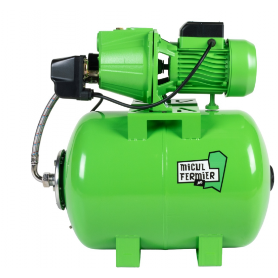 Hidrofor Micul Fermier 1.5 kW, debit maxim 3000l/h, inaltime maxima de pompare 53m, corp pompa fonta, butelie 50L