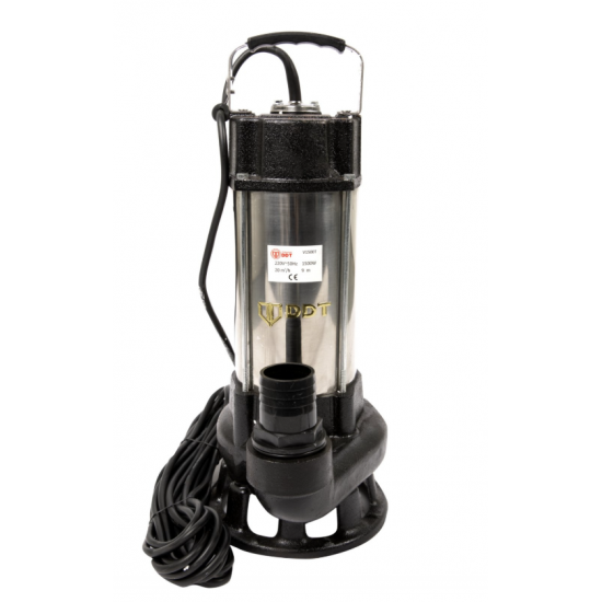 Pompa submersibila de apa murdara DDT V1500F, 1500 W, 12 mc/h+ Furtun pompier, 20 metri, 2 toli + Furtunul de pompier 2'' 20 m, 8 bari, cu cuple