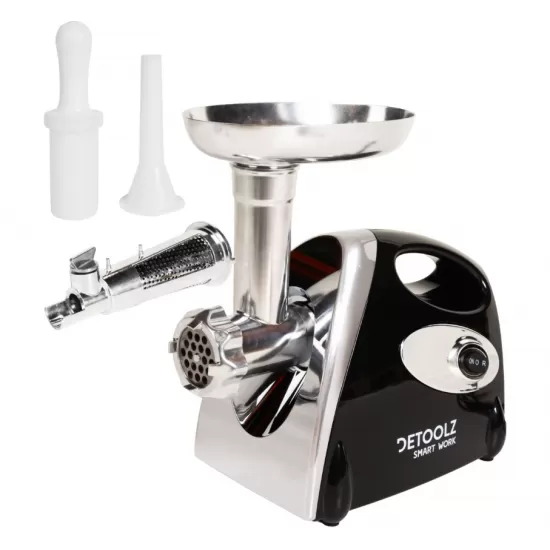 Masina de tocat carne Detoolz, 1400W, 90 kg/h cu 3 site Masina de tocat carne Detoolz, 1400W, 90 kg/h cu 3 site