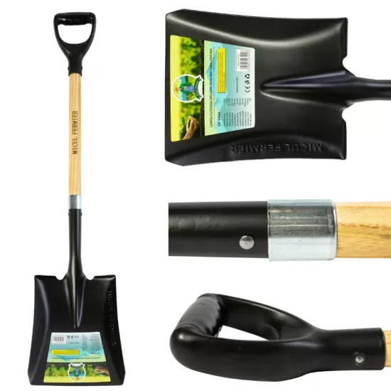 Lopata 282x238x1.5mm, cu coada lemn, 1050 mm