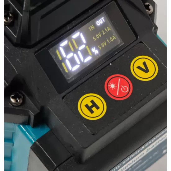 Nivelă laser profesională DDT-KRISTAL 16 linii 4D, verde, cu 2 acumulatori Li-Ion, telecomandă, trepied, suporturi și valiză de transport