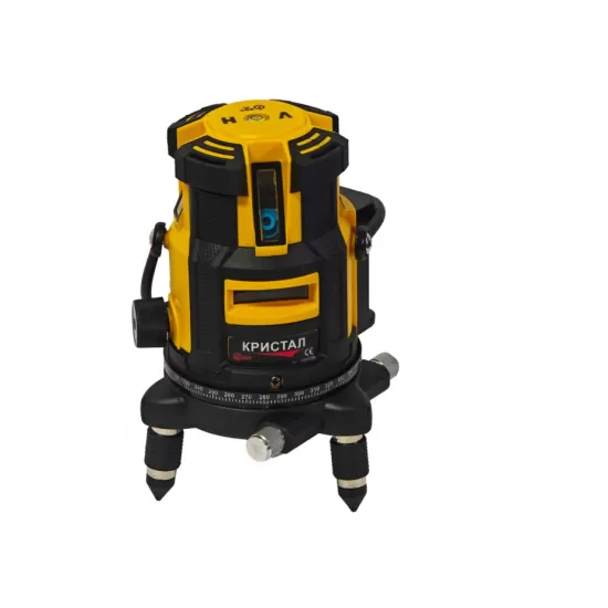 Nivelă laser profesională DDT-KRISTAL 12 linii, fascicul verde, cu trepied, acumulator Li-Ion, ochelari de protecție și valiză de transport