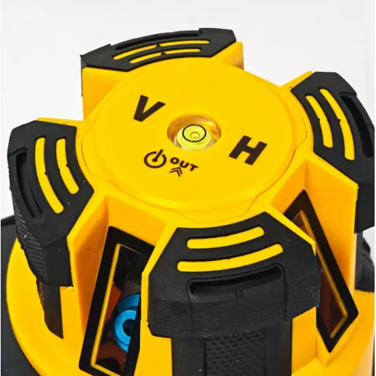 Nivelă laser profesională DDT-KRISTAL 12 linii, fascicul verde, cu trepied, acumulator Li-Ion, ochelari de protecție și valiză de transport