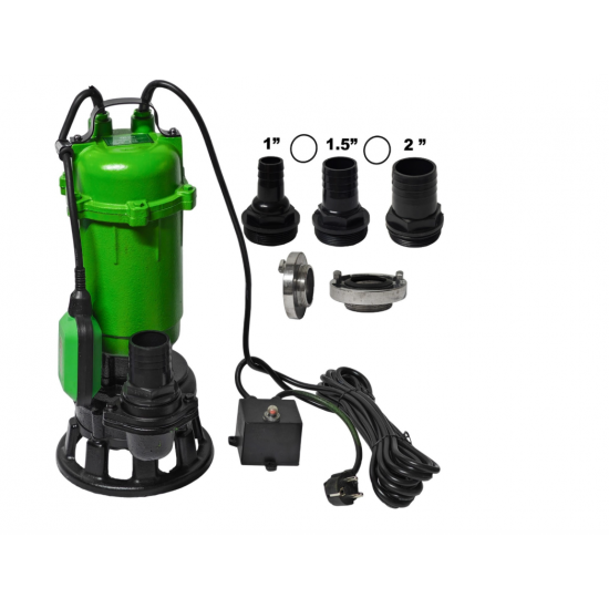 Pompa submersibilă pentru apă murdară DDT Professional WQCD10-10-0.95F, 3100W, 25000 L/h, 10 m cu cutit profesional