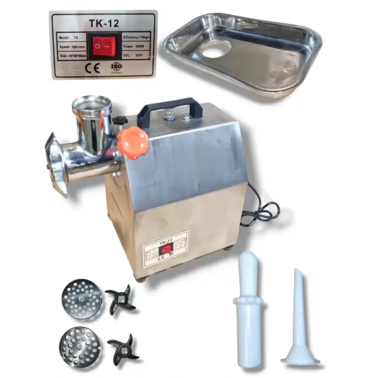Masina de Tocat Carne Profesionala MK-12, CARCASA 100% INOX