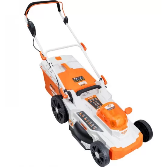 Masina de tuns gazon pe Acumulator RURIS RXI 4344e power alfa up {contine 2 acumulatori+incarcator dublu}