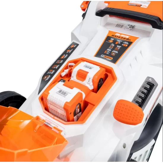 Masina de tuns gazon pe Acumulator RURIS RXI 4344e power alfa up {contine 2 acumulatori+incarcator dublu}