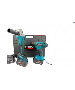 Trusă Profesională 2 în 1 DDT CRISTAL – Mașină de Găurit + Polizor unghiular, 36V, 2x baterii 4.0Ah, Încărcător Rapid