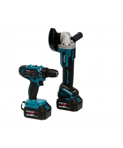 Trusă Profesională 2 în 1 DDT CRISTAL – Mașină de Găurit + Polizor unghiular, 36V, 2x baterii 4.0Ah, Încărcător Rapid