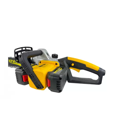 Drujba ,mini fierastrau cu 2 acumulator DDT-CRISTAL, 48V,1600W,4800rot/min,5A,Brushless, Motor fără perii, Lungimea lamei de 405mm, 2 lame,2 lanturi,Ideala pentru taierea lemnelor de foc