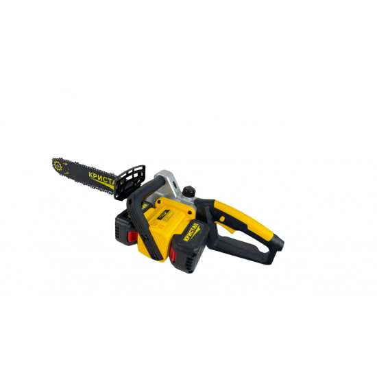 Drujba ,mini fierastrau cu 2 acumulator DDT-CRISTAL, 48V,1600W,4800rot/min,5A,Brushless, Motor fără perii, Lungimea lamei de 405mm, 2 lame,2 lanturi,Ideala pentru taierea lemnelor de foc