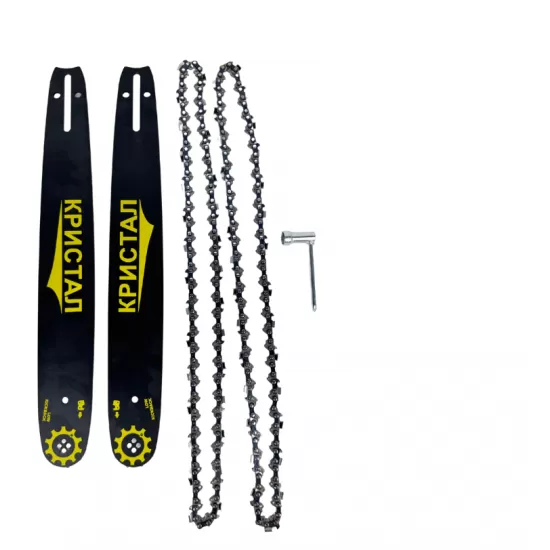 Drujba ,mini fierastrau cu 2 acumulator DDT-CRISTAL, 48V,1600W,4800rot/min,5A,Brushless, Motor fără perii, Lungimea lamei de 405mm, 2 lame,2 lanturi,Ideala pentru taierea lemnelor de foc