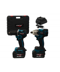 Set Masina De Gaurit si Infiletat Si Masina De Insurubat cu Impact DDT-KRISTAL 2 Acumulatori 36V 4Ah,Brushless, Motor fără perii