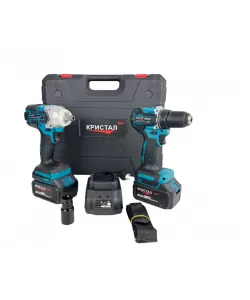 Set Masina De Gaurit si Infiletat Si Masina De Insurubat cu Impact DDT-KRISTAL 2 Acumulatori 36V 4Ah,Brushless, Motor fără perii