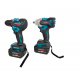 Set Masina De Gaurit si Infiletat Si Masina De Insurubat cu Impact DDT-KRISTAL 2 Acumulatori 36V 4Ah,Brushless, Motor fără perii