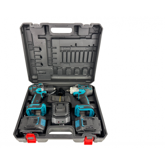 Set Masina De Gaurit si Infiletat Si Masina De Insurubat cu Impact DDT-KRISTAL 2 Acumulatori 36V 4Ah,Brushless, Motor fără perii