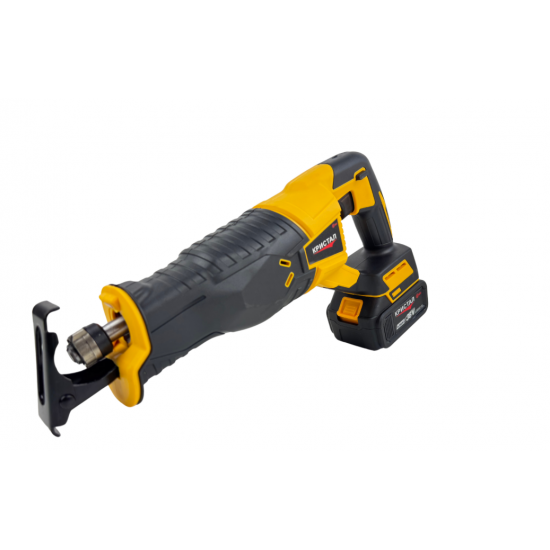 Fierăstrău tip sabie cu acumulator DDT CRISTAL, 36V, Viteza Variabila, Adancime de Taiere 115mm Lemn, 8mm Otel, 12mm Aluminiu, 2x baterii 4.0Ah, încărcător + 4 panze diferite incluse