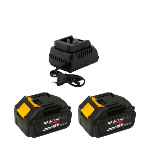 Fierăstrău tip sabie cu acumulator DDT CRISTAL, 36V, Viteza Variabila, Adancime de Taiere 115mm Lemn, 8mm Otel, 12mm Aluminiu, 2x baterii 4.0Ah, încărcător + 4 panze diferite incluse