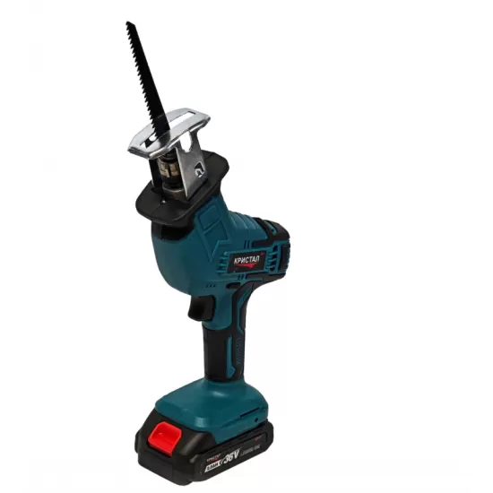 Fierăstrău tip sabie cu acumulator DDT CRISTAL 36V, Viteza Variabila , Adancime de Taiere 115mm Lemn, 8mm Otel, 12mm Aluminiu, 2 baterii + încărcător, valiză de transport