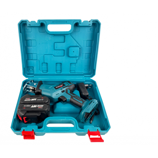 Fierăstrău tip sabie cu acumulator DDT CRISTAL 36V, Viteza Variabila , Adancime de Taiere 115mm Lemn, 8mm Otel, 12mm Aluminiu, 2 baterii + încărcător, valiză de transport