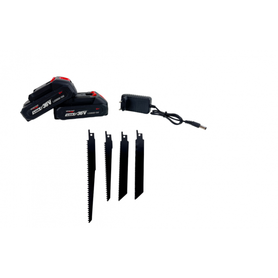 Fierăstrău tip sabie cu acumulator DDT CRISTAL 36V, Viteza Variabila , Adancime de Taiere 115mm Lemn, 8mm Otel, 12mm Aluminiu, 2 baterii + încărcător, valiză de transport