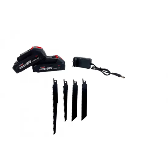 Fierăstrău tip sabie cu acumulator DDT CRISTAL 36V, Viteza Variabila , Adancime de Taiere 115mm Lemn, 8mm Otel, 12mm Aluminiu, 2 baterii + încărcător, valiză de transport