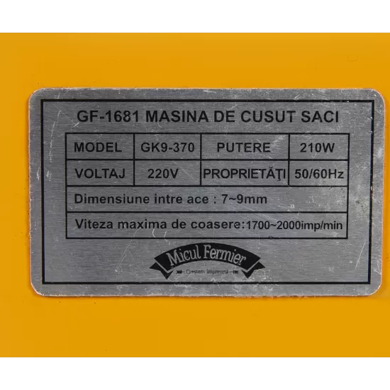 Masina de cusut saci 210W Masina de cusut saci 210W