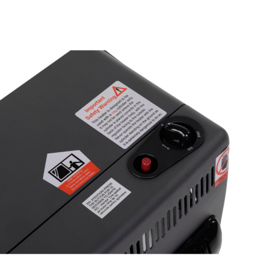 Mini Soba pe gaz GPL Hausberg , aprindere piezo-electrica, 3 placi de incalzire ceramic putere totala 4.2kW, sistem de oprire automata a gazului, Negru