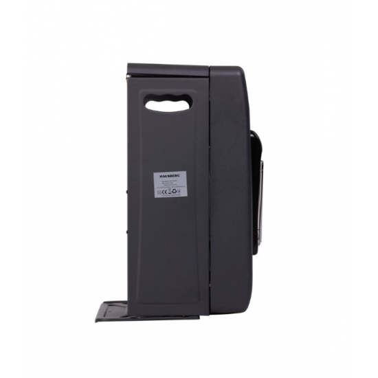 Mini Soba pe gaz GPL Hausberg , aprindere piezo-electrica, 3 placi de incalzire ceramic putere totala 4.2kW, sistem de oprire automata a gazului, Negru