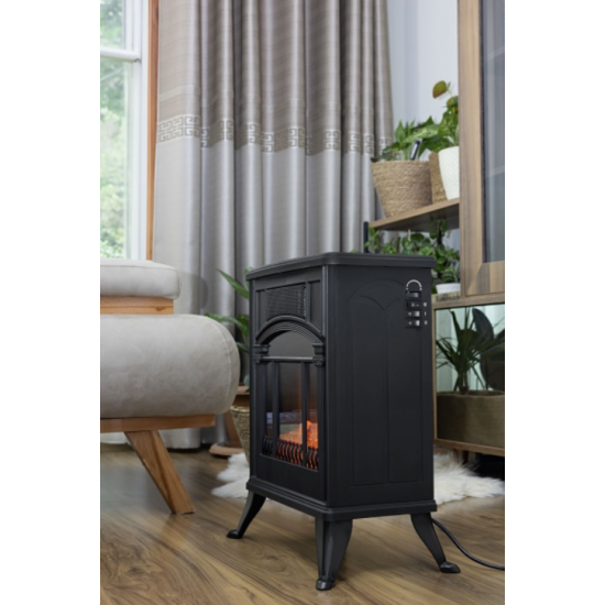 Semineu electric Zilan ZLN2051, 2 trepte de putere 1900W, element de incalzire PTC, afisaj realistic