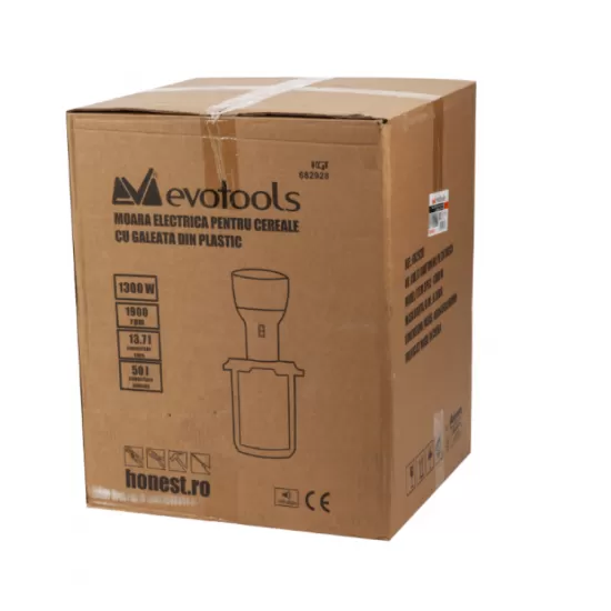 Moara Electrica pentru Cereale cu Galeata din Plastic Evotools