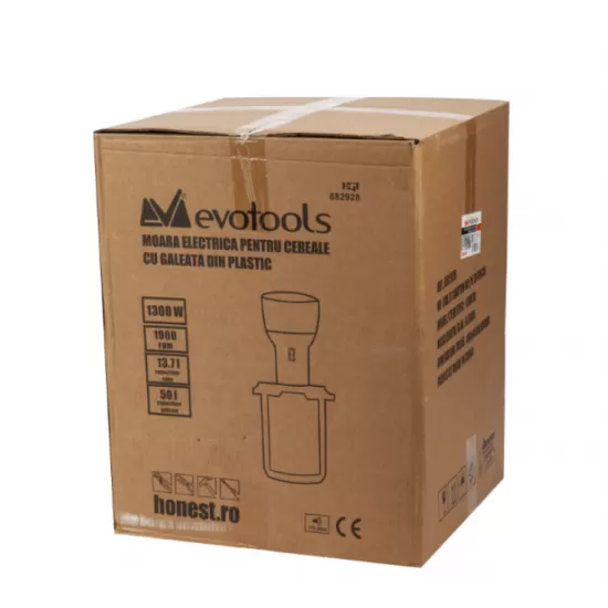 Moara Electrica pentru Cereale cu Galeata din Plastic Evotools 25 L