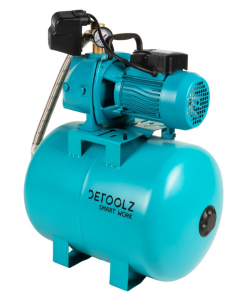 Hidrofor Detoolz 1.1 kW, debit maxim 2480lh, inaltime maxima de pompare 45m, corp pompa fonta, butelie 50L, ejector