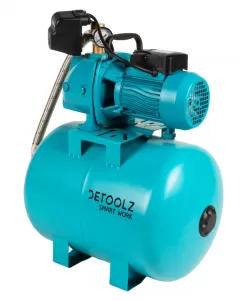 Hidrofor Detoolz 1.1 kW, debit maxim 2480lh, inaltime maxima de pompare 45m, corp pompa fonta, butelie 50L, ejector