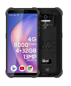 Telefon Mobil iHunt TITAN P8000 PRO, 4G+, 8000mAh, Triple Camera 13MP, 5.5-inch HD+ Gorilla Glass, IP68, 4GB + 32GB, Android 10, Black