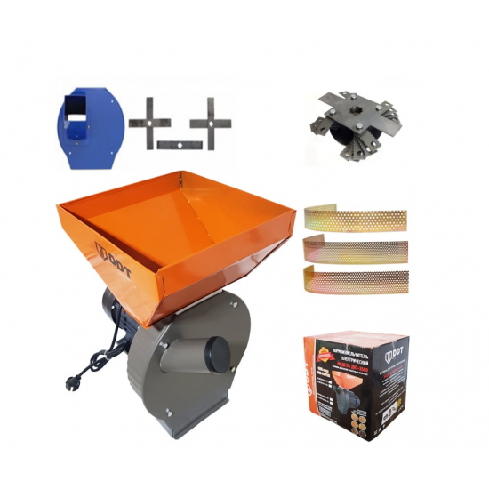 Moara Cuva Mare macinat cereale, boabe si stiuleti, DDT, 3500 W, 3000 rpm, 200 kg/h + Cutite tocat