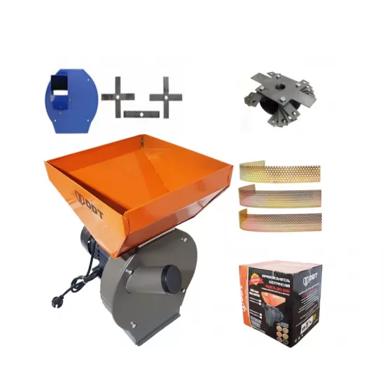 Moara Cuva Mare macinat cereale, boabe si stiuleti, DDT, 3500 W, 3000 rpm, 200 kg/h + Cutite tocat Moara Cuva Mare macinat cereale, boabe si stiuleti, DDT, 3500 W, 3000 rpm, 200 kg/h + Cutite tocat