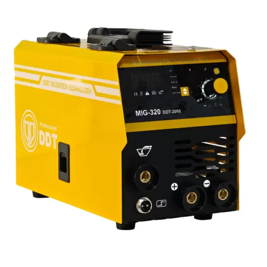 Pachet Invertor/Aparat de sudura MIG/MMA DDT PROFESIONAL cu Electrozi si Sarma, 220 V, 320A + Masca de sudura cu cristale Pachet Invertor/Aparat de sudura MIG/MMA DDT PROFESIONAL cu Electrozi si Sarma, 220 V, 320A + Masca de sudura cu cristale