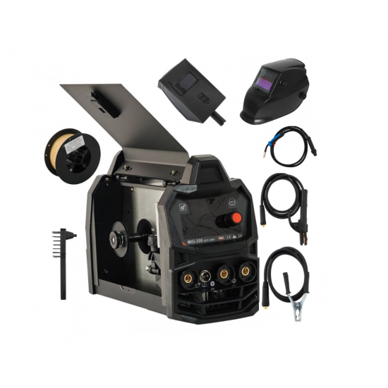 Pachet Invertor/Aparat de sudura MIG/MMA DDT PROFESIONAL cu Electrozi si Sarma, 350A+Masca Sudura Automata cu Reglaj si Cristale