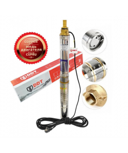 Pompa submersibila, DDT, 3QJD-1.1, 1.1 kW, Inox, 75 mm diametru, 10 turbine + Presostat electronic automat, DDT, LS-4 + accesorii