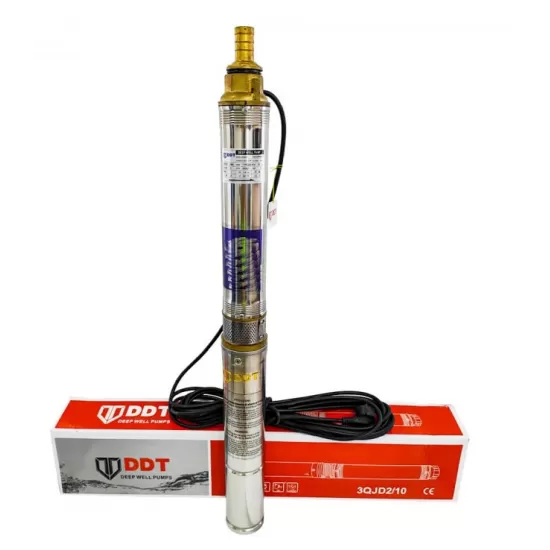 Pompa submersibila, DDT, 3QJD-1.1, 1.1 kW, Inox, 75 mm diametru, 10 turbine + Presostat electronic automat, DDT, LS-4 + accesorii Pompa submersibila, DDT, 3QJD-1.1, 1.1 kW, Inox, 75 mm diametru, 10 turbine + Presostat electronic automat, DDT, LS-4 + accesorii