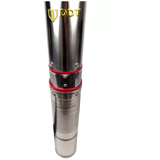 Pompa submersibila de mare adancime, DDT, QJD12-120-1.8, 1800 W, 8 m³/h, 12 turbine, Inox + Presostat electronic automat, DDT, LS-4