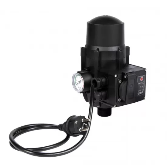 Pompa submersibila de mare adancime, DDT, QJD12-120-1.8, 1800 W, 8 m³/h, 12 turbine, Inox + Presostat electronic automat, DDT, LS-4 Pompa submersibila de mare adancime, DDT, QJD12-120-1.8, 1800 W, 8 m³/h, 12 turbine, Inox + Presostat electronic automat, DDT, LS-4