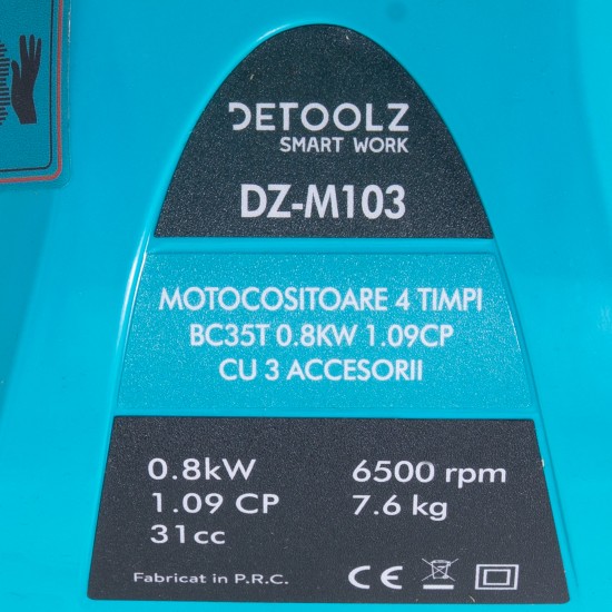 Motocositoare 4 timpi, Detoolz 1.09CP, cu 3 accesorii