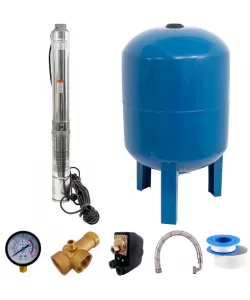KIT Hidrofor Zinith Italiy 80L cu Pompa submersibila 4STM508, 1.65W, 200 l/min, inaltime refulare 100m, Sistem complet KIT Hidrofor Zinith Italiy 80L cu Pompa submersibila 4STM508, 1.65W, 200 l/min, inaltime refulare 100m, Sistem complet