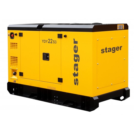 Generator insonorizat diesel trifazat Stager YDY22S3 20kVA, 29A, 1500rpm