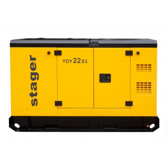 Generator insonorizat diesel trifazat Stager YDY22S3 20kVA, 29A, 1500rpm
