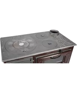 Soba pe lemne cu plita si cuptor Fantazia PF / Evacuare STANGA Alba