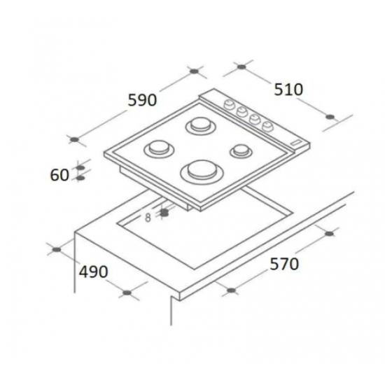 Pachet Incorporabil Cuptor Hausberg HB-8051AB, Plita incorporabila Hausberg, Hota incorporabila telescopica Hausberg