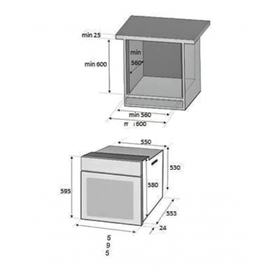 Pachet Incorporabil Cuptor Hausberg HB-8051AB, Plita incorporabila Hausberg HB-561, Hota incorporabila telescopica Hausberg HB 1280